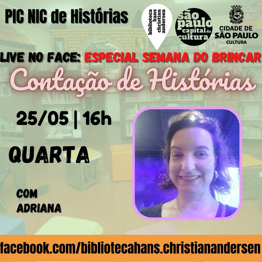 LIVE PicNic de Histórias Online - Especial Semana do Brincar Com Adriana Minghetti
